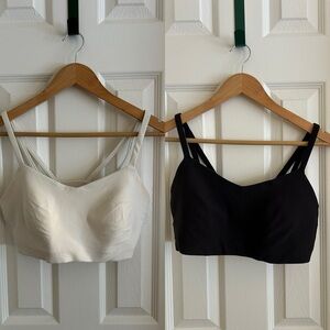 All in Motion Black and Cream Bra Set